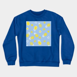 Light Blue Starry Pineapples Crewneck Sweatshirt